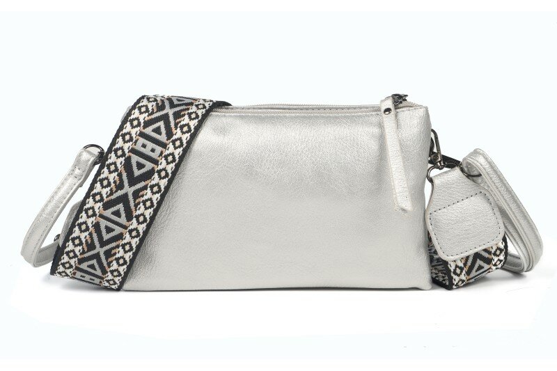 Ook-leuk crossbody / schoudertasje Castel - Silver