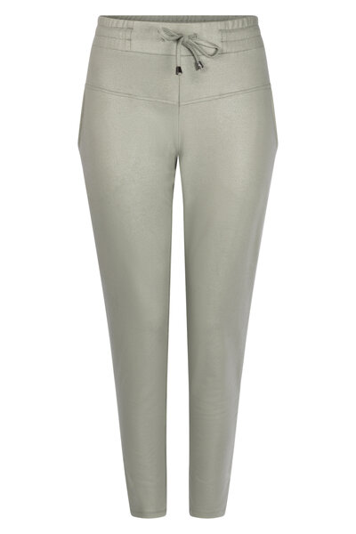 Zoso 241 Charme Coated Luxury Trouser - Green