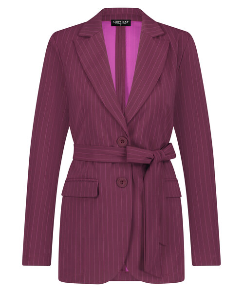 Lady Day Blazer Lois - Cherry Pinstripe print