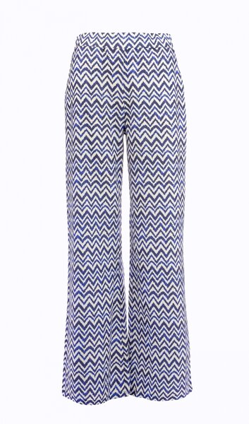 NED broek Sianda - Optical White Zigzag Crincle Tricot