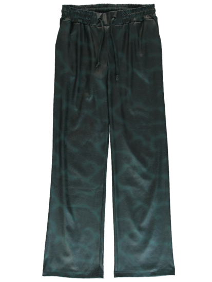 Emoi lederlook broek - recht model - Ponderosa Pine groen