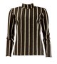 NED Top Milans NS LS - Black Base Stripes Heavy Knit